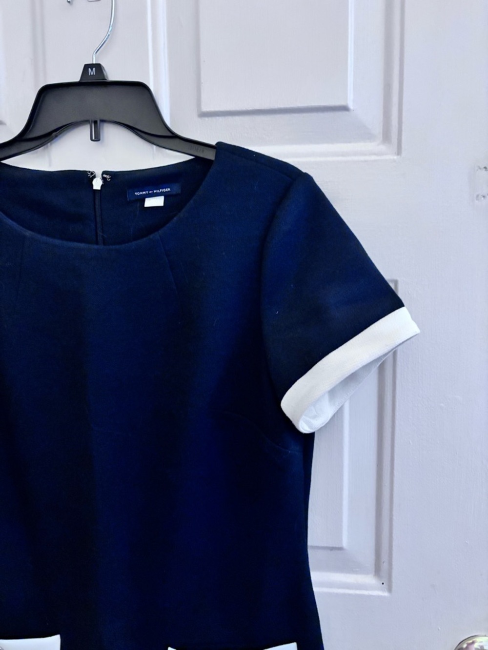 Tommy Hilfiger Navy Mini Dress with White Trim Accents - Picture 3 of 7
